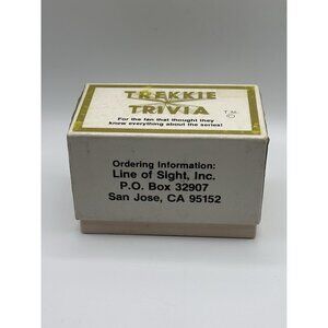 Trekkie Trivia Card Game To Be Used With Similar Trivia‎ Board Games VERY RARE
